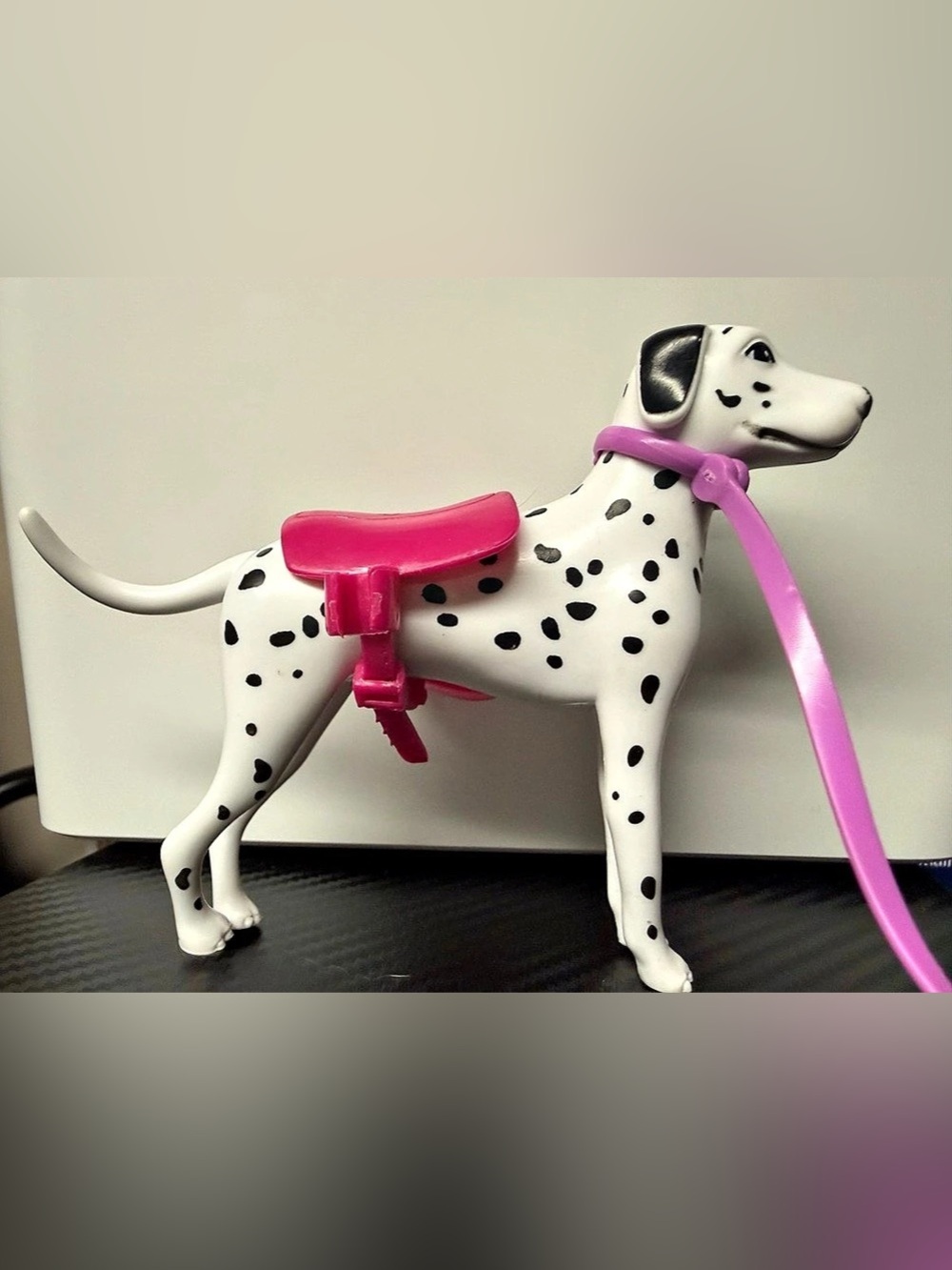 Steffi LOVE Dalmatian Dog Figure Pink Saddle Leash Cute Walk Simba